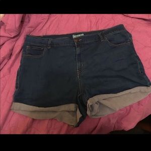 Blue denim jean shorts